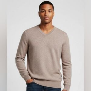 Lanpulux 100% Wool V-Neck Sweater - Men’s Size L (Slim Fit)